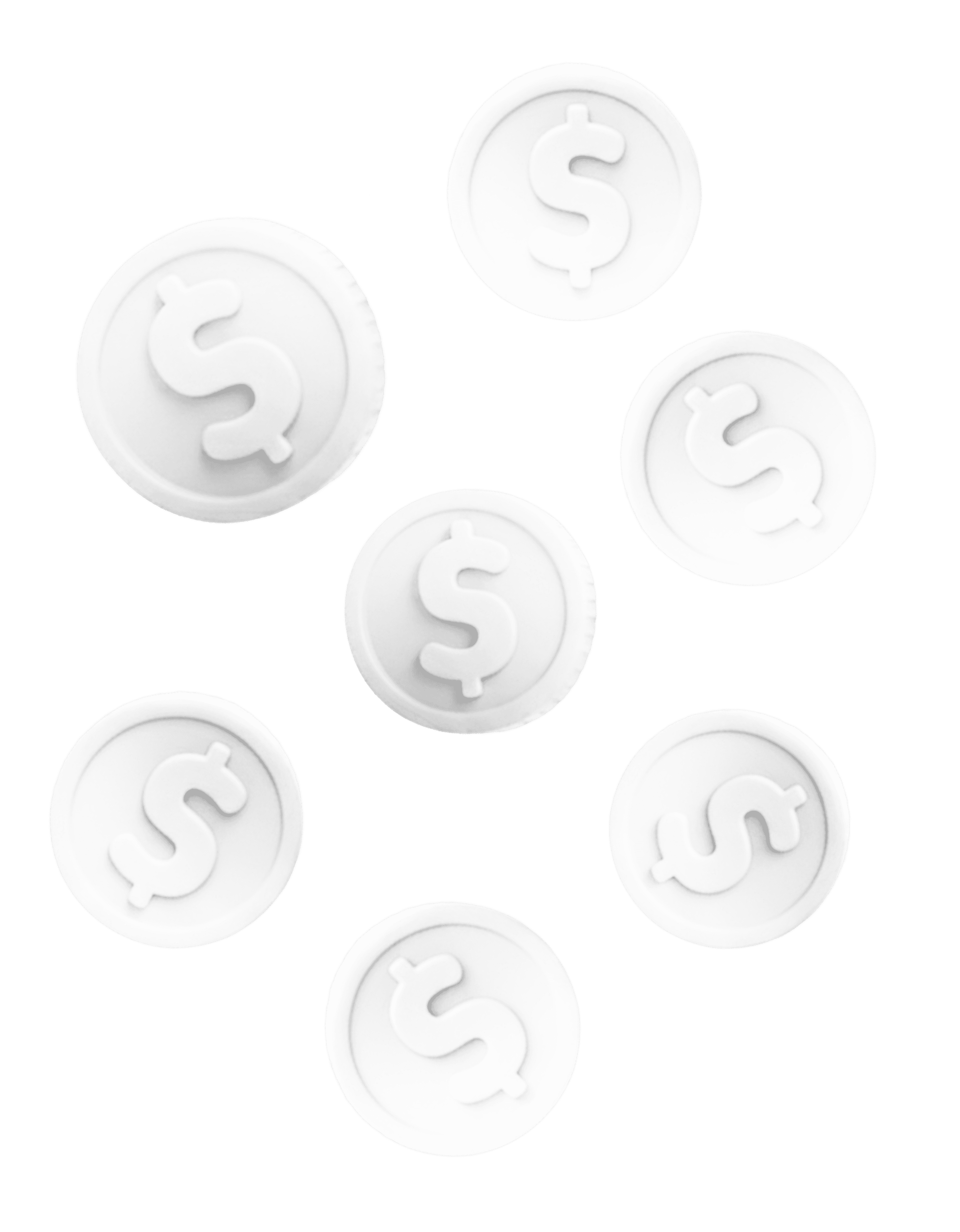 Pièces en dollars symbolisant les commissions