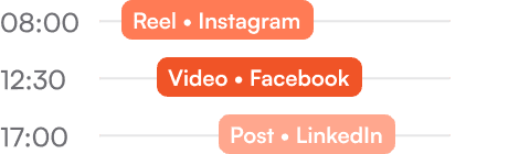 Scheduled posts across channels